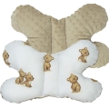 Poduszka Motylek - Teddy / Minky kawowy