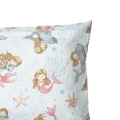 Poszewka 40 x 40 cm - Syrenki białe