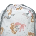 Plecak / Worek bawełniany - Syrenki białe