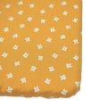 Prześcieradło 52x89 cm muślinowe Premium - Kotki musztardowe