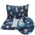 Pościel 135 x 100  - Mały książę granatowy / szare