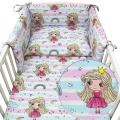 Pościel 120 x 90 + ochraniacz - Księżniczki