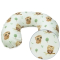 Poszewka na poduszkę rogal - Sowy beżowe