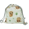 Plecak / Worek bawełniany - Sowy beżowe