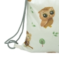 Plecak / Worek bawełniany - Sowy beżowe