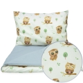 Pościel 120 x 160  - Sowy beżowe / szary