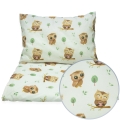 Pościel 140 x 100 cm - Sowy beżowe