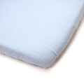 Prześcieradło 76x43 cm muślinowe Premium - Baby blue