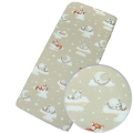 Prześcieradło 50x83 cm - Śpiące zwierzątka beżowe