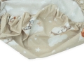 Prześcieradło 76 x 43 cm bawełniane - Śpiące zwierzątka beżowe