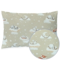 Poszewka 40x60 - Śpiące zwierzątka beżowe