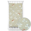 Prześcieradło 120 x 60 - Śpiące zwierzątka beżowe