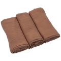 Pieluszki muślinowe 3 szt. Premium - Zestaw 19 (Mocha Mousse)