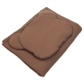 Kocyk Muślinowy 50 x 75 cm + podusia Miś Premium - Mocha Mousse