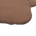 Kocyk Muślinowy 50 x 75 cm + podusia Miś Premium - Mocha Mousse