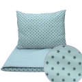 Pościel 100 x 160 cm  - Mini gwiazdki szare / szary