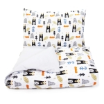 Pościel 120 x 90  - Bóbr brązowy / szary