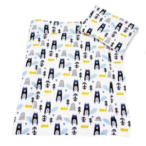 Kołderka do wózka - Bóbr niebieski