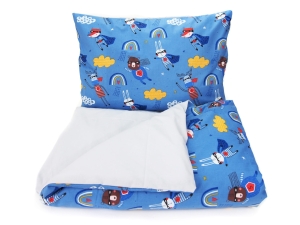 Pościel 120 x 90  - Bohater granatowy / szary