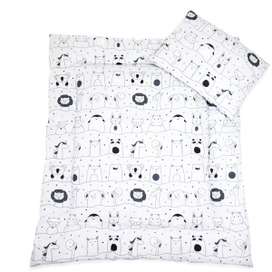 Kołderka do wózka - Zwierzęta w teatrze szare