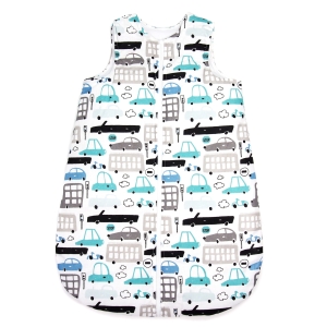 Śpiworek do spania - Autka białe