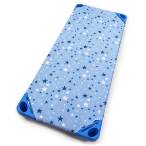 Prześcieradło na leżak przedszkolny 140 x 60 - Blue stars