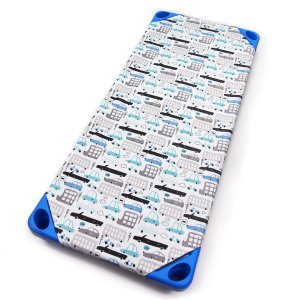 Prześcieradło na leżak przedszkolny 140 x 60 - Autka białe