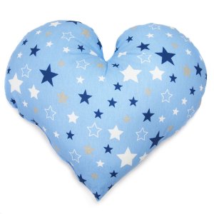 Poduszka serce - Blue stars
