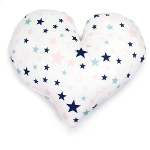 Poduszka serce - Pink stars