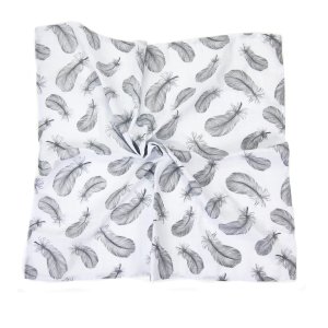 Pieluszka muślinowa 70 x 80 cm - Puszek szary