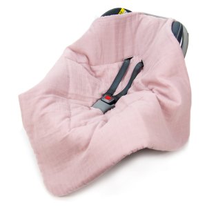 Kocyk do fotelika Muślinowy - Różowy