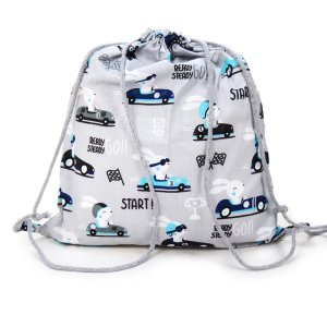 Plecak / Worek bawełniany - Króliczki szare