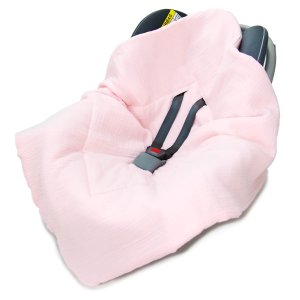 Kocyk do fotelika Muślinowy Premium - Baby pink