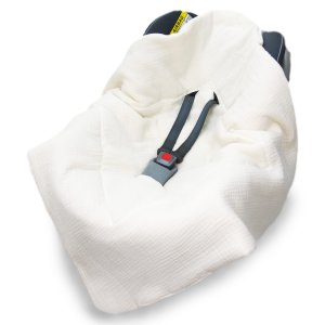 Kocyk do fotelika Muślinowy Premium - Ivory