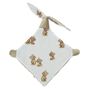 Przytulanka szmatka Króliczek -  Teddy / Minky kawowy