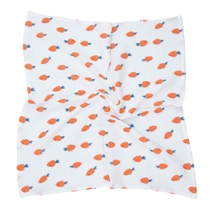 Pieluszka muślinowa 70 x 80 cm Premium - Marchewki