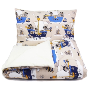 Pościel 140 x 200  - Pirat beżowy / kremowy