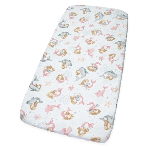 Prześcieradło 110 x 58 cm - Syrenki białe