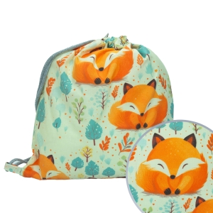 Plecak / Worek bawełniany - Rudy lisek