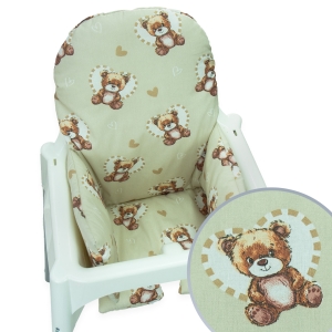 Poduszka do krzesełka Antilop - Miś serce latte