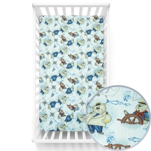 Prześcieradło 110 x 58 cm - Marynarze