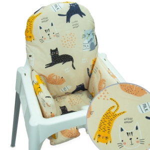 Poduszka do krzesełka Antilop - Kotki z mlekiem beżowe