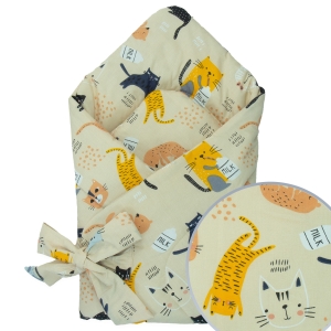 Rożek niemowlęcy - Kotki z mlekiem beżowe