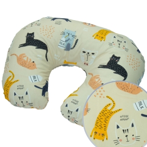 Poduszka fasolka do karmienia - Kotki z mlekiem beżowe