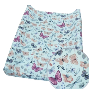 Prześcieradło na przewijak 70x50 - Motylki i ważki