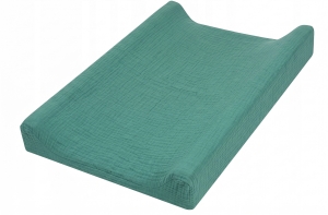 Prześcieradło na przewijak 70x50 muślin premium - Emerald