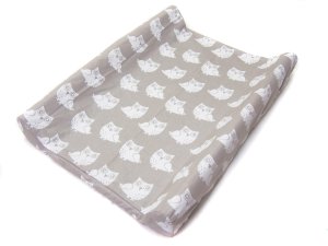 Prześcieradło na przewijak - Sowy szare