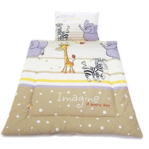 Kołderka do wózka - Zoo szare