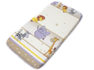 Prześcieradło 140 x 70 baw. - Zoo szare