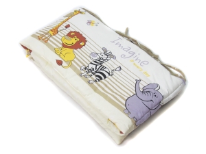 Ochraniacz na łóżeczko - Zoo szare